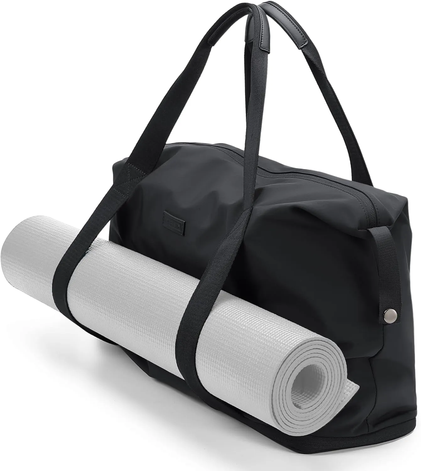 Foldable Travel Duffel Bag Carry On Yoga Tote Duffle Bags for Women Travel Sport Gym Hospital Bag Labor Delivery Overnight Luggage,40L,Black