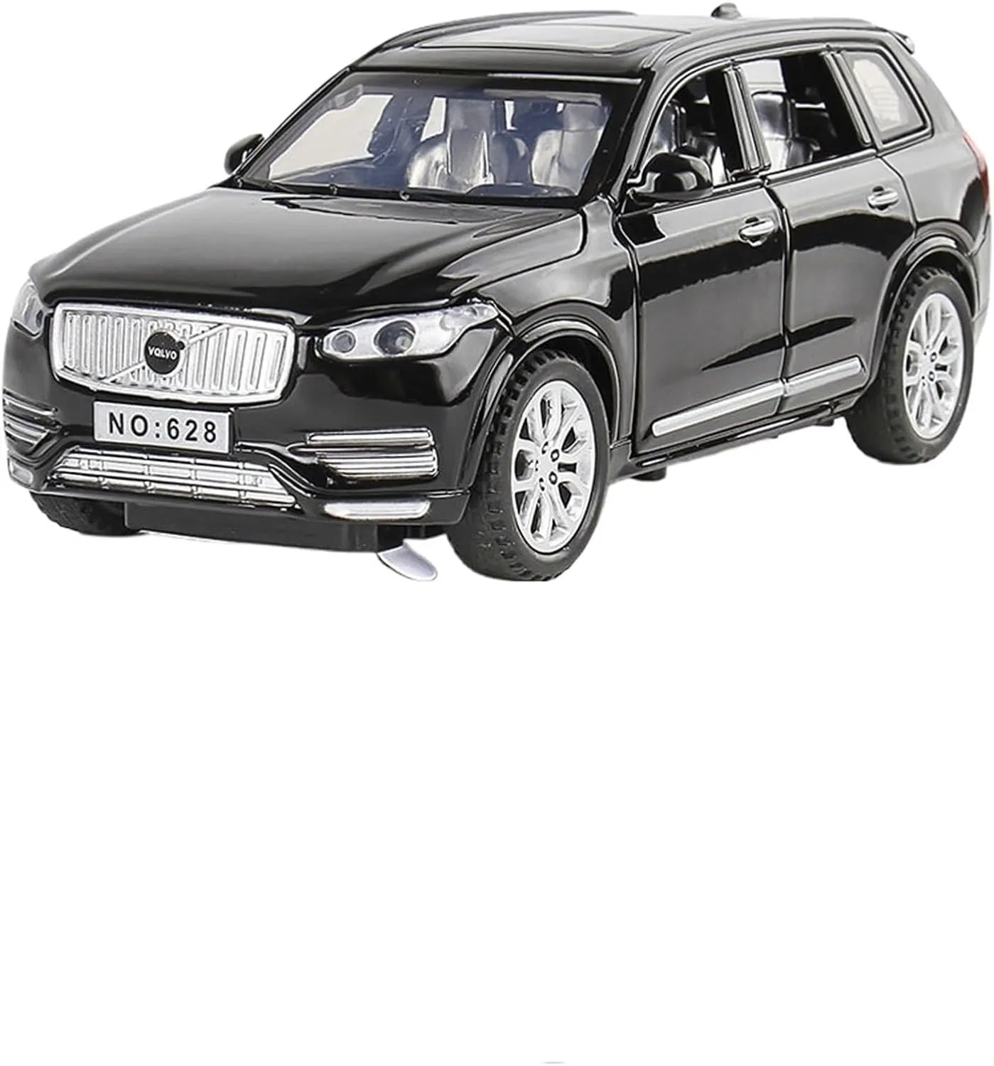 ﻿for Volvo XC90 Alloy Car Model Diecast Metal Model Sound & Light Children Toys Gift 1:32 ﻿(Black)