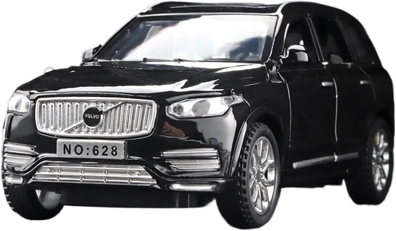 ﻿for Volvo XC90 Alloy Car Model Diecast Metal Model Sound & Light Children Toys Gift 1:32 ﻿(Black)
