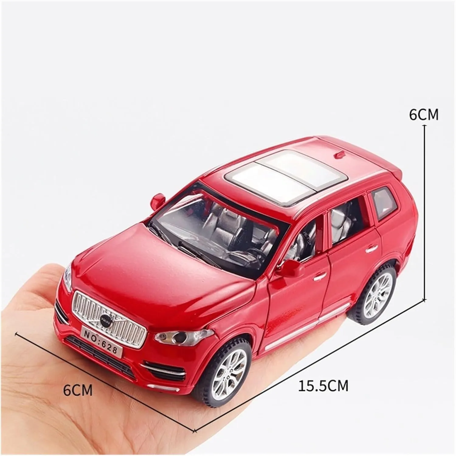 ﻿for Volvo XC90 Alloy Car Model Diecast Metal Model Sound & Light Children Toys Gift 1:32 ﻿(Black)