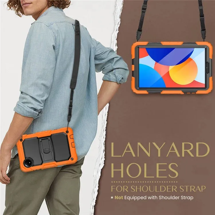 For Xiaomi Redmi Pad SE 4G 8.7 inch Case with Shoulder Strap Kickstand PC Silicone Tablet Cover
