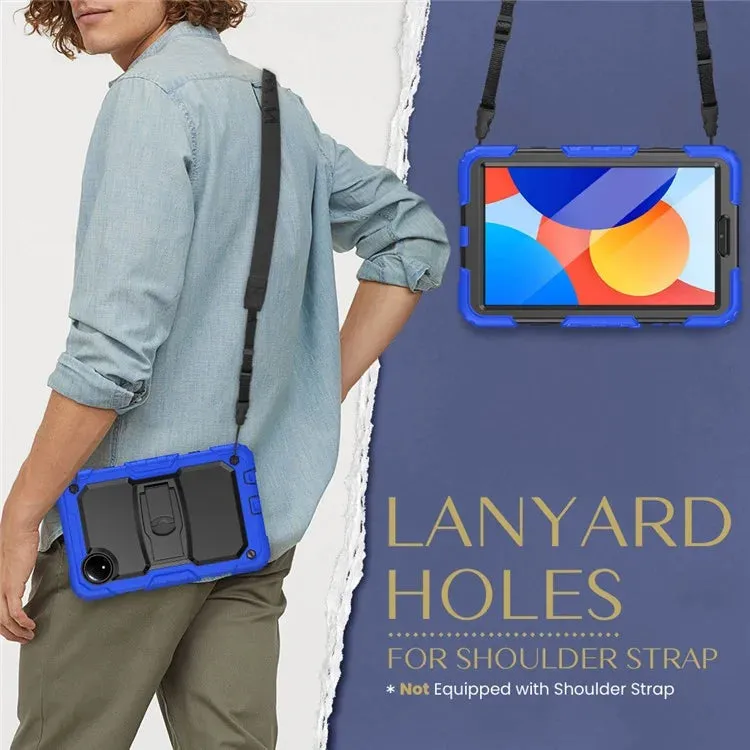 For Xiaomi Redmi Pad SE 4G 8.7 inch Case with Shoulder Strap Kickstand PC Silicone Tablet Cover
