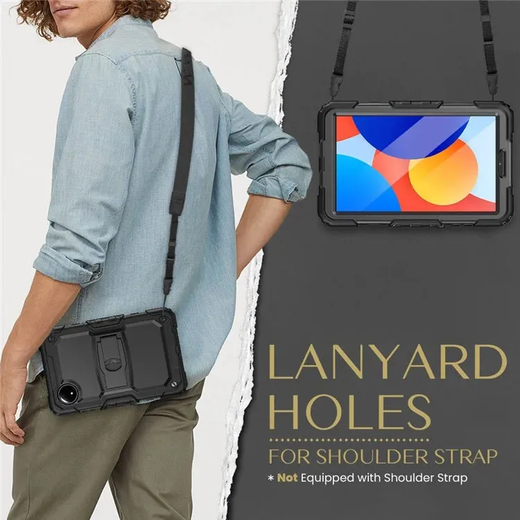 For Xiaomi Redmi Pad SE 4G 8.7 inch Case with Shoulder Strap Kickstand PC Silicone Tablet Cover