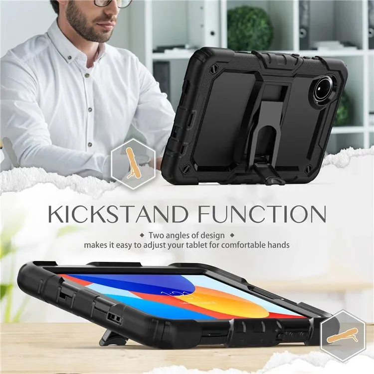 For Xiaomi Redmi Pad SE 4G 8.7 inch Case with Shoulder Strap Kickstand PC Silicone Tablet Cover