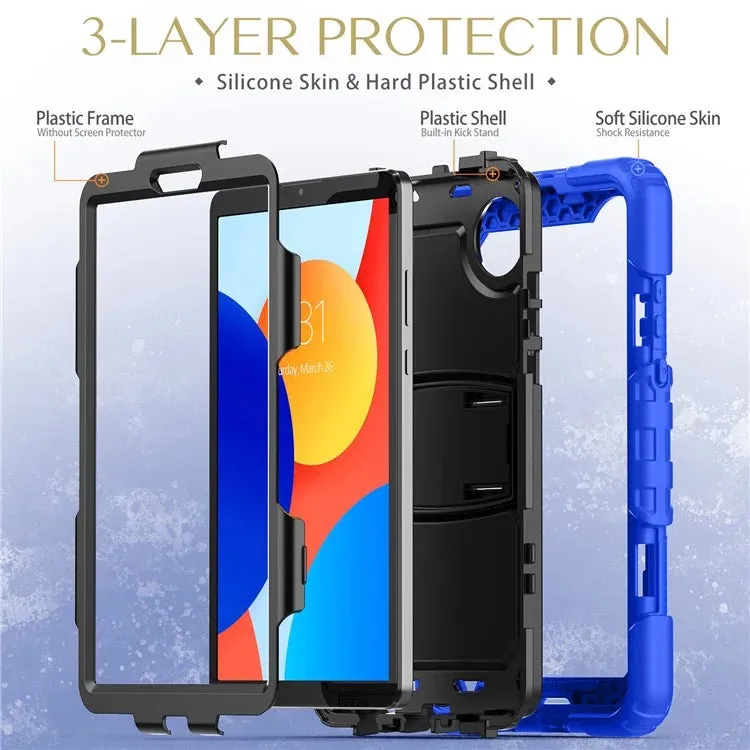 For Xiaomi Redmi Pad SE 4G 8.7 inch Case with Shoulder Strap Kickstand PC Silicone Tablet Cover