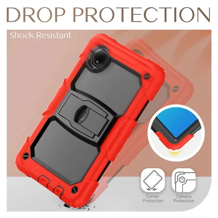 For Xiaomi Redmi Pad SE 4G 8.7 inch Case with Shoulder Strap Kickstand PC Silicone Tablet Cover