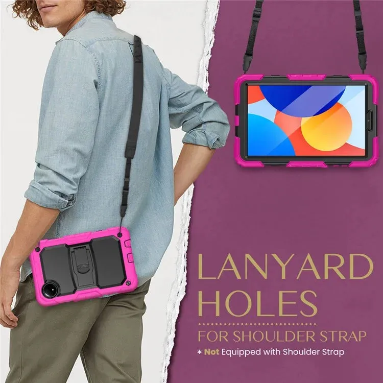 For Xiaomi Redmi Pad SE 4G 8.7 inch Case with Shoulder Strap Kickstand PC Silicone Tablet Cover