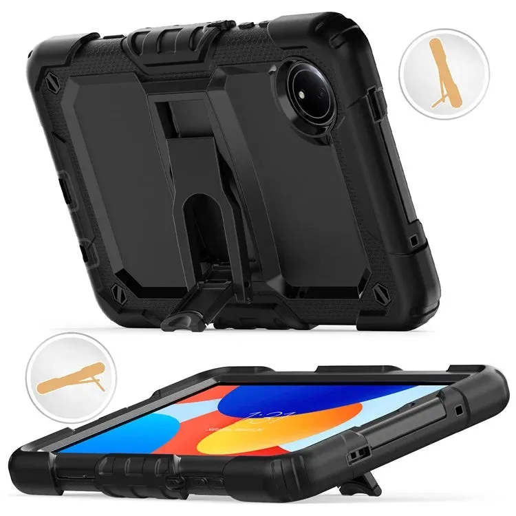For Xiaomi Redmi Pad SE 4G 8.7 inch Case with Shoulder Strap Kickstand PC Silicone Tablet Cover