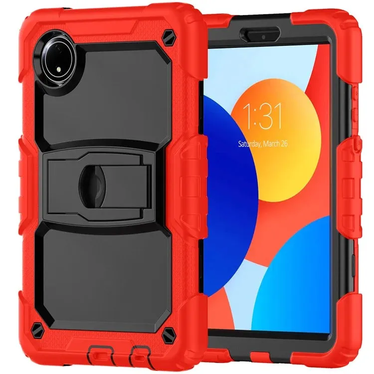 For Xiaomi Redmi Pad SE 4G 8.7 inch Case with Shoulder Strap Kickstand PC Silicone Tablet Cover