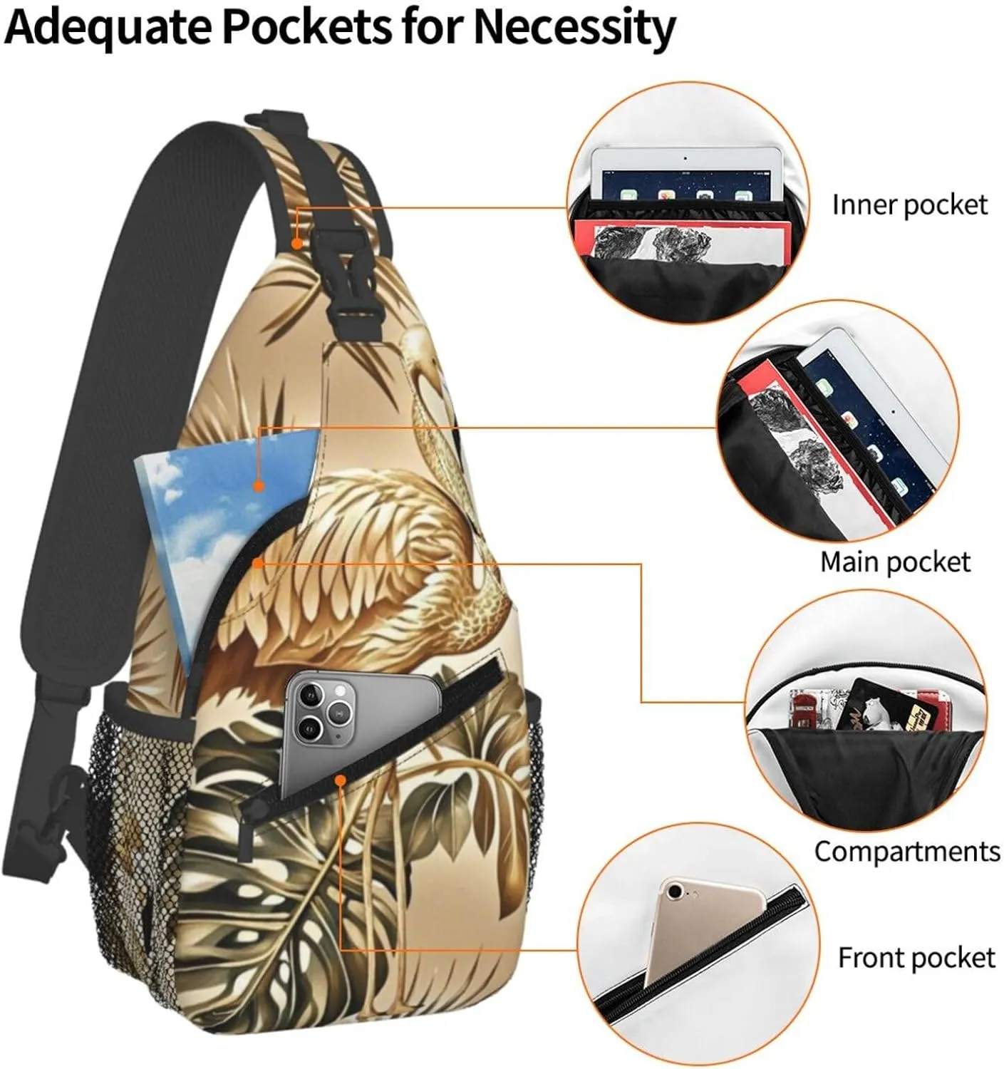 Frog and Pond Crossbody Bags Cross Chest Bag Adjustable Sling Backpack for Women Men