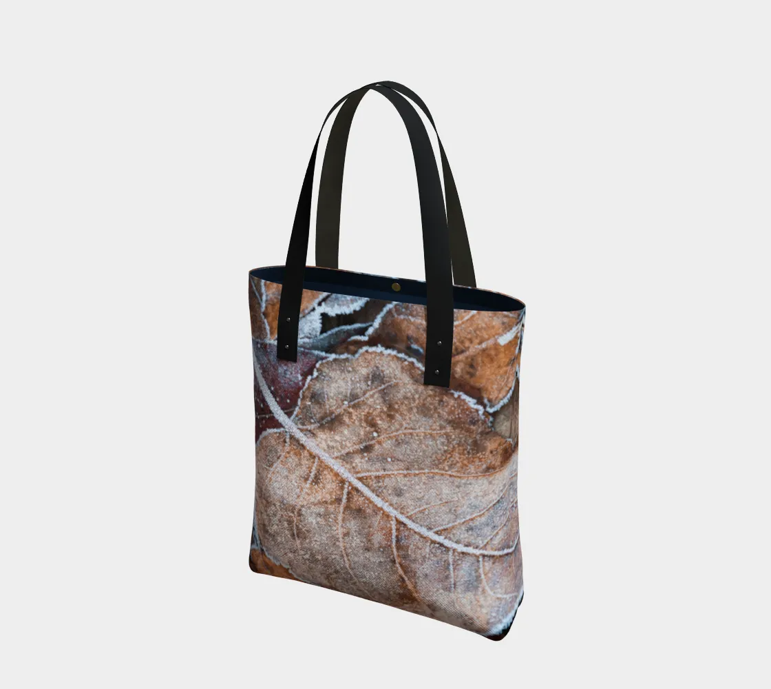 Frosted Leaves Tote Bag