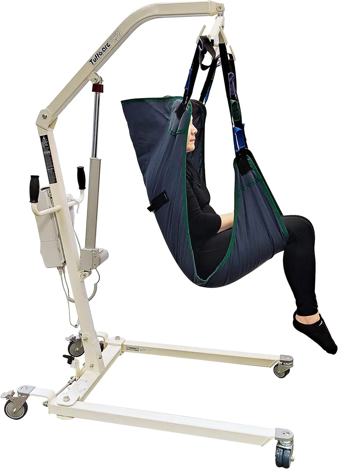 Full Body Sling (Medium) Compatible with Tuffcare, Hoyer, Invacare, McKesson, Drive, Lumex, Medline, Joerns and Other Patient Lifts, Oversize Fit Solid Fabric Polyester Patient Lift Slings