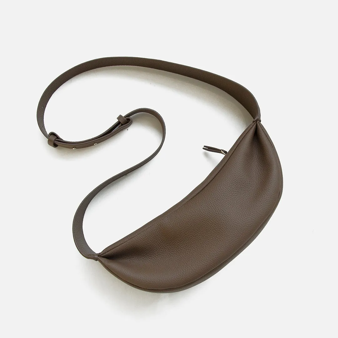 Full Grain Leather Minimalist Sling Bag
