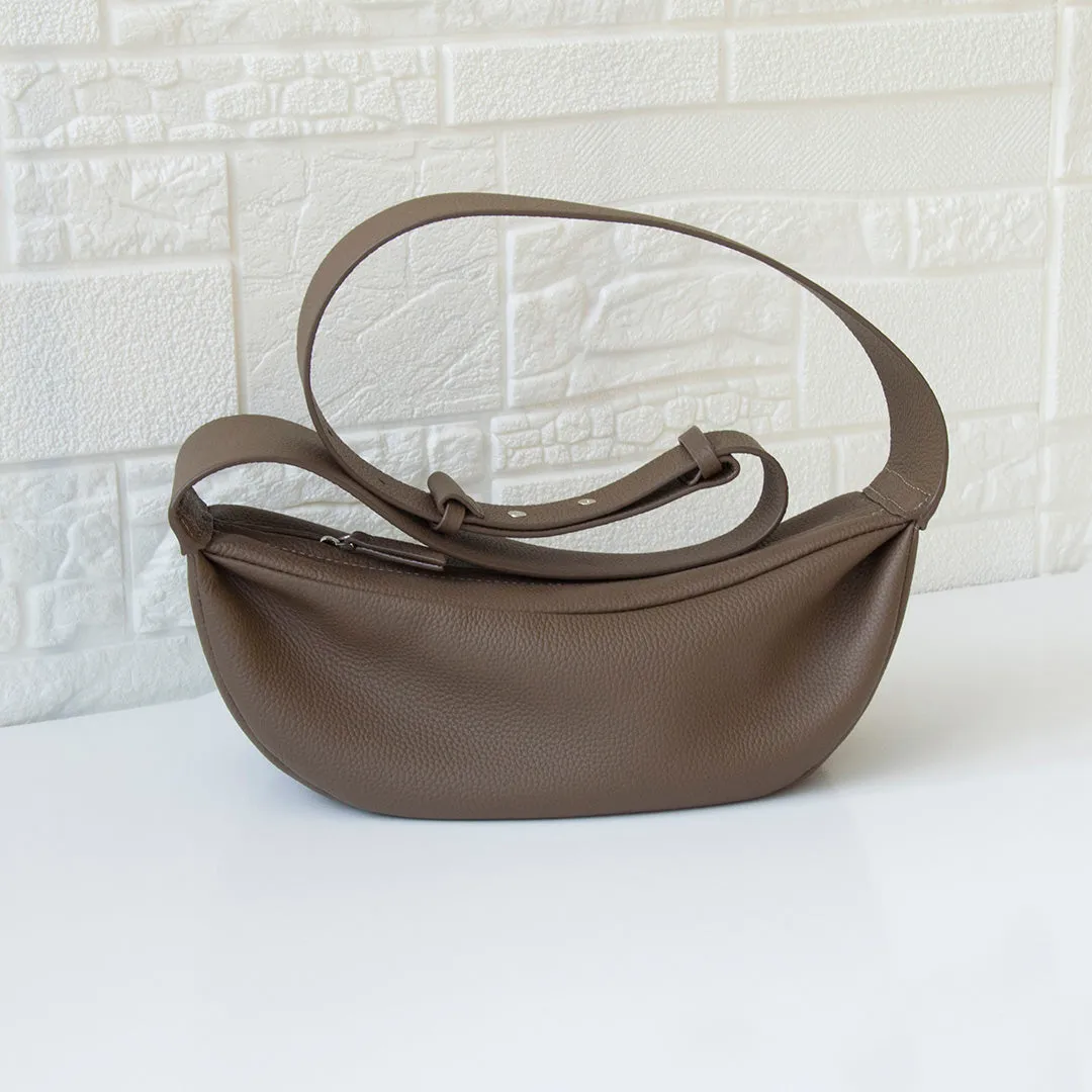 Full Grain Leather Minimalist Sling Bag
