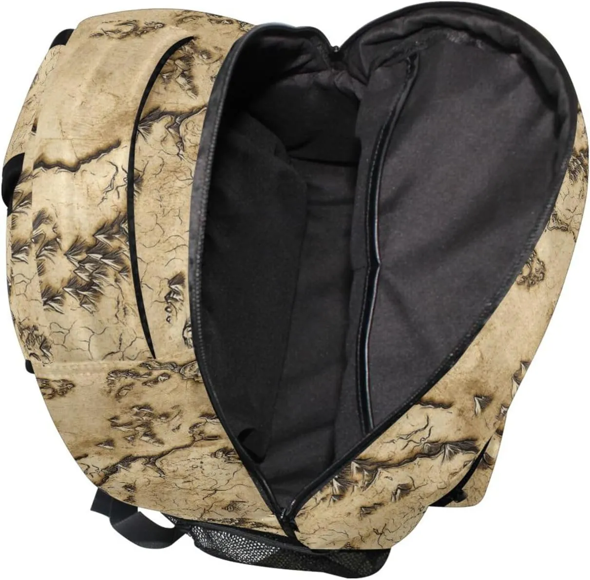 Fun Backpack for Men Women Fashion Personal Backpack with Chest Strap for Travel Trip Vintage Game Map