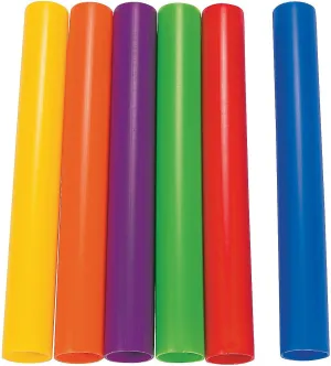 Fun Express Plastic Batons for Relay Race - Pack of 12, Comes in 6 Colors - Active Outdoor Play for Kids and PE Supplies