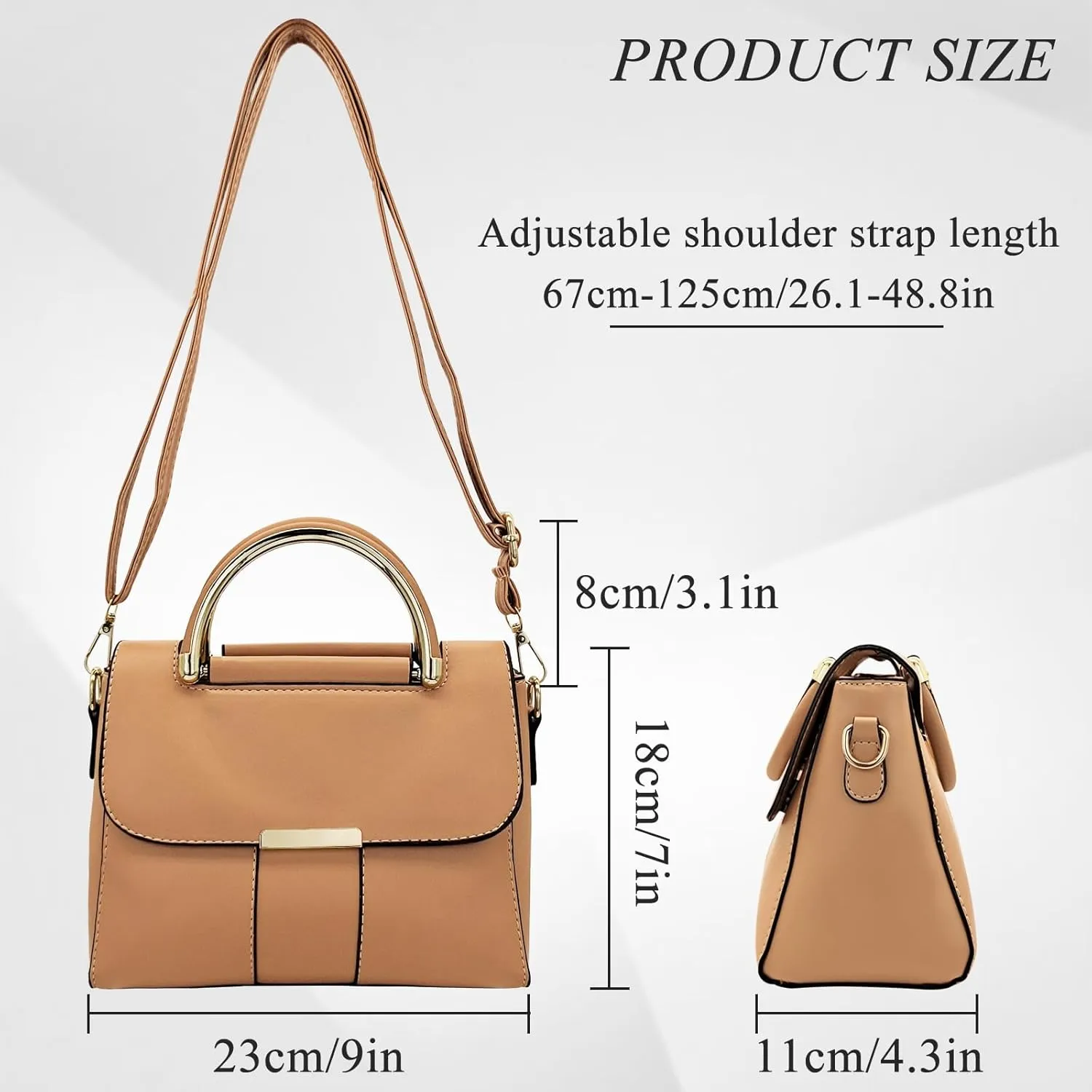 FuninCrea Womens Purses and Handbags, Leather Tote Bag Crossbody Bags for Women Large Capacity Waterproof Womens Bag Purses
