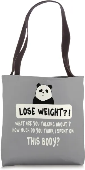 Funny Chubby Diet Fitness Humorous Gym Sarcastic Lose Weight Tote Bag