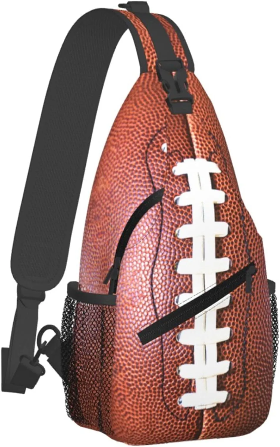 Funny Football Print Sling Bag for Men Women, Crossbody Backpack Purse Chest Daypack Shoulder Bag for Sports Hiking Running Travel