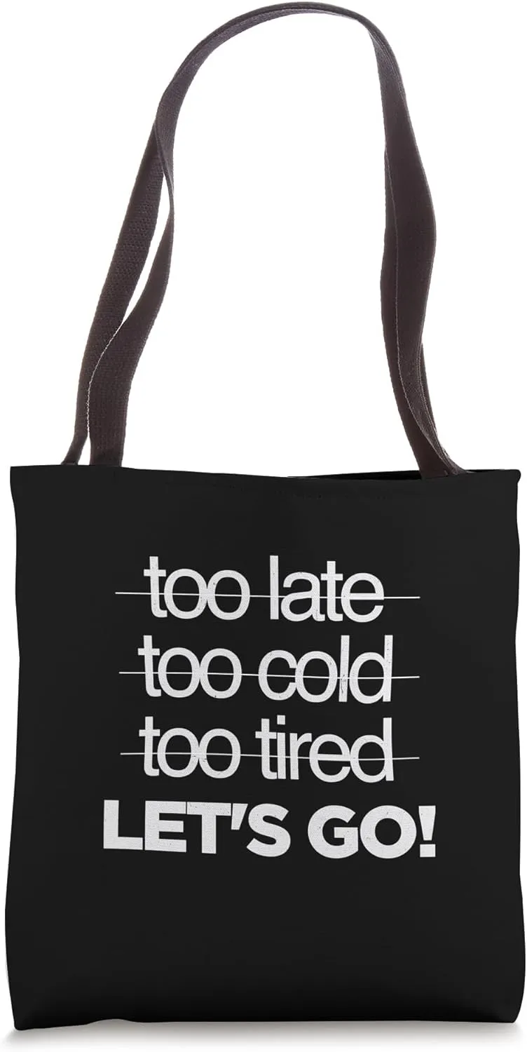 Funny Motivational Discipline Workout No Excuse Gym Sarcasm Tote Bag