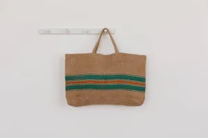 Funston Wide Reusable Tote Bag - Teal Stripe