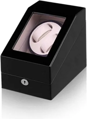 GaRcan Watch Case Watch Winder Box for 2 Watches   3,4 Rotation Mode Setting, Extremely Silent Motor, Wood Shell Piano Paint Exterior Accessories Watch Box
