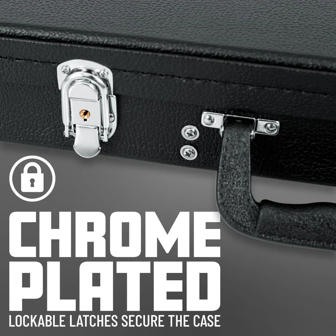 Gator Cases Hard-Shell Wood Case for Electric Bass Guitars, Fits Fender Precision/Jazz Bass, & More (GWE-BASS)