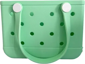 GBB Rubber Tote Bag Small Beach Bag Waterproof Outdoor Tote Bag Washable Tote Portable Travel Bag Open Handbag for Daily