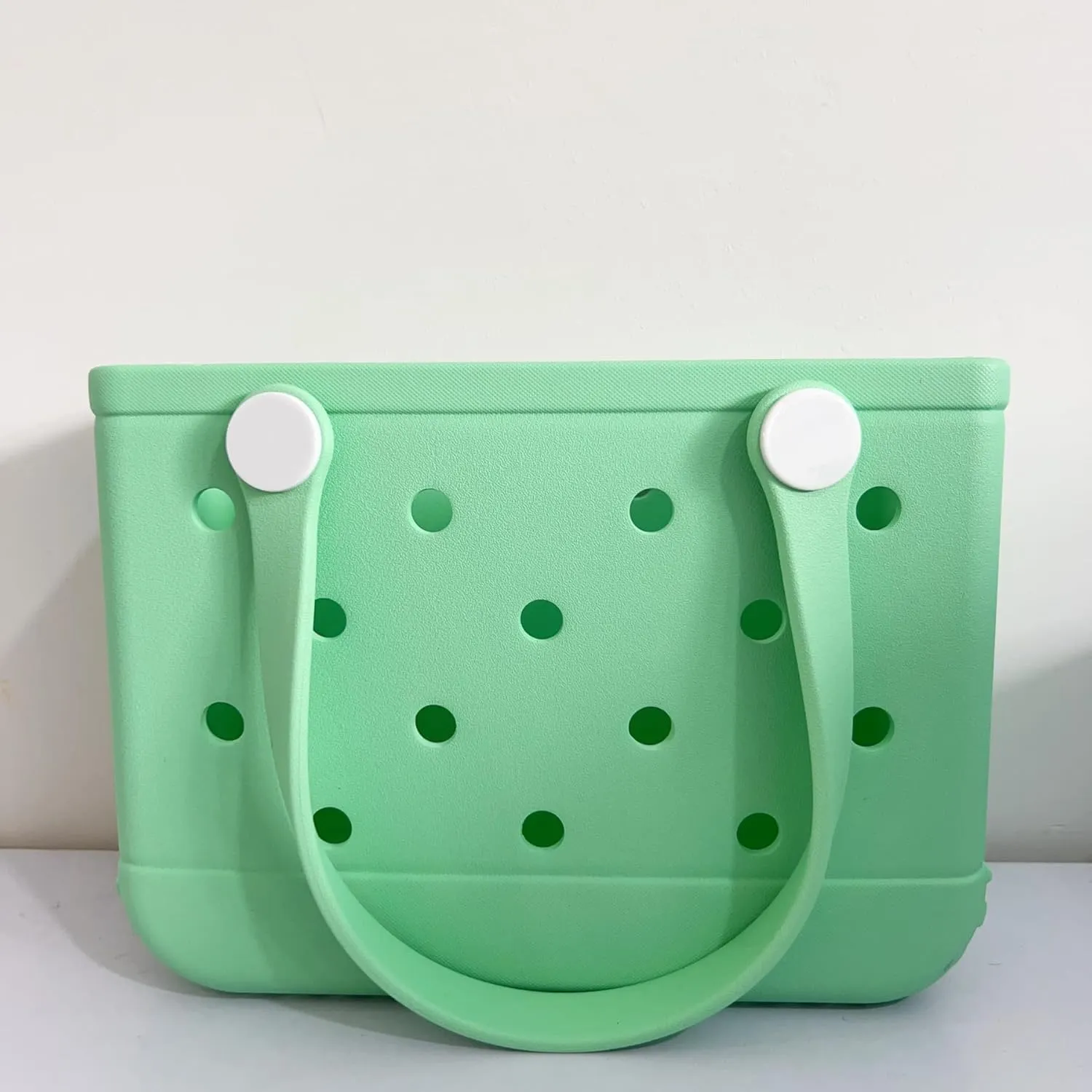 GBB Rubber Tote Bag Small Beach Bag Waterproof Outdoor Tote Bag Washable Tote Portable Travel Bag Open Handbag for Daily