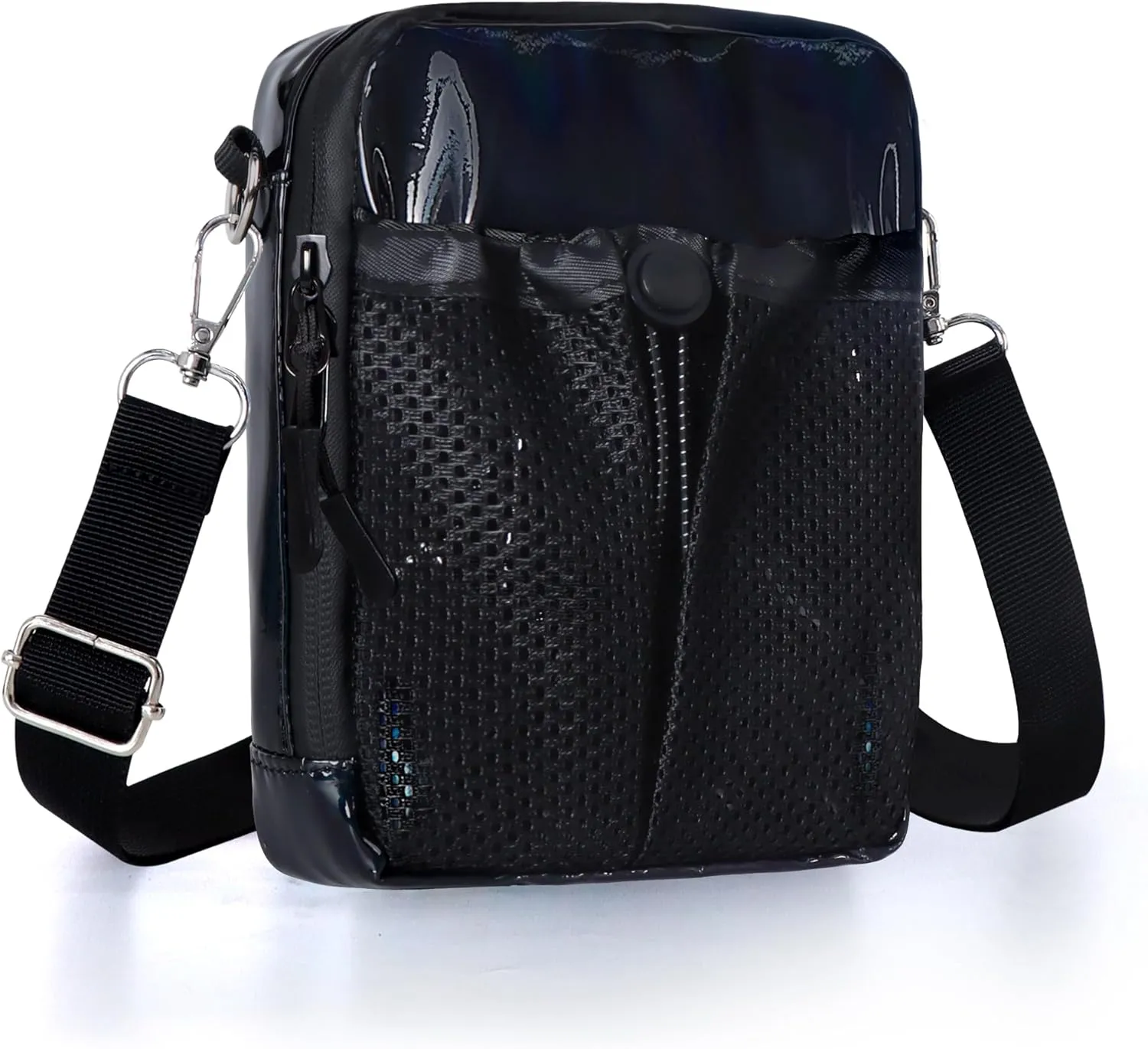Geestock Small Crossbody Bag for Women Trendy, Holographic Mini Messenger Bag Shoulder Phone Purse with Water Bottle Pocket