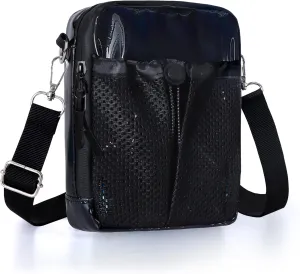 Geestock Small Crossbody Bag for Women Trendy, Holographic Mini Messenger Bag Shoulder Phone Purse with Water Bottle Pocket
