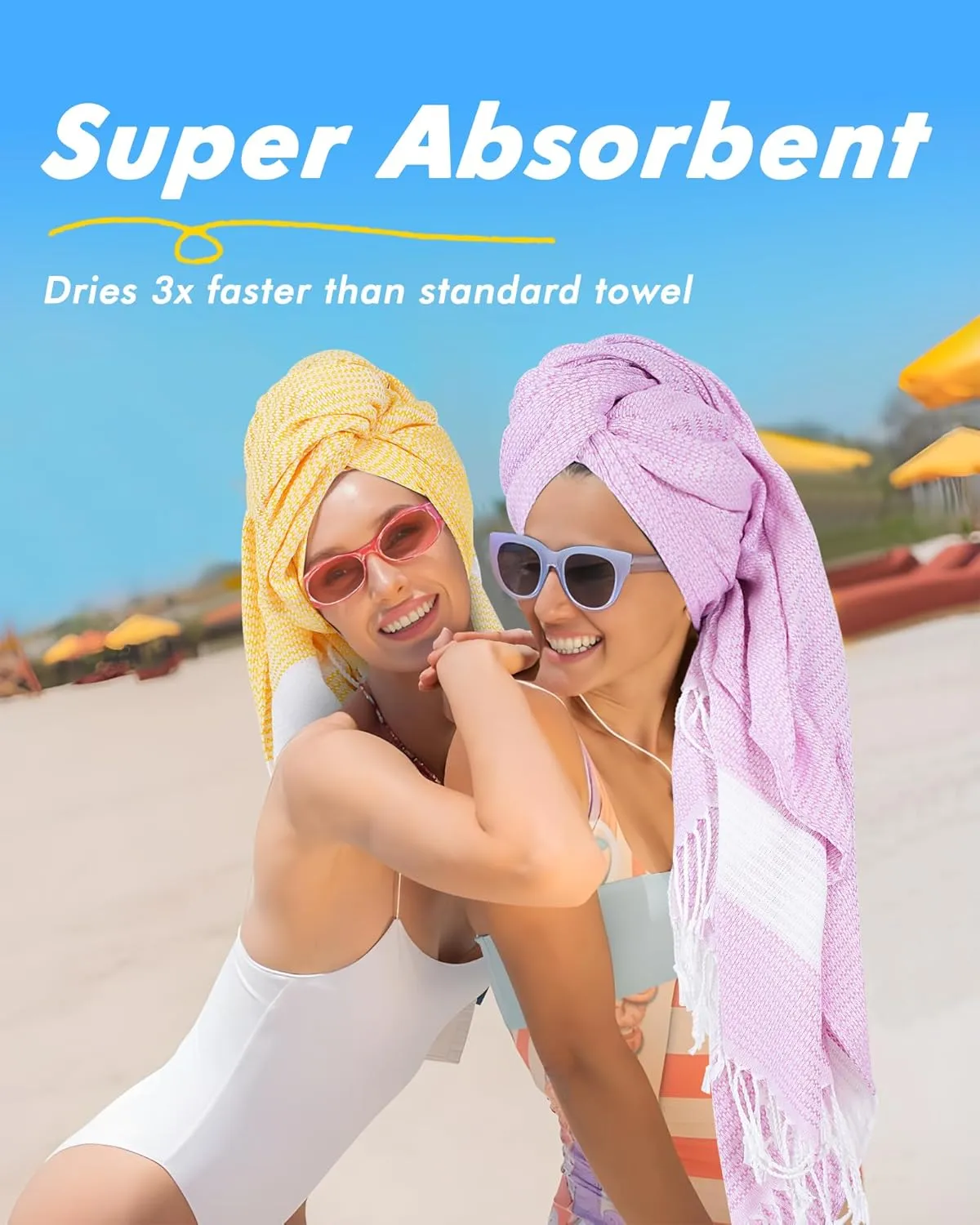 Genovega 6 Packs Oversized Turkish Beach Towel 74"x38" Thin Quick Dry Sand Free Pool Swim Towels Large XL Adult Clearance Blanket Travel Vacation Accessories Essentials Mulite Dot