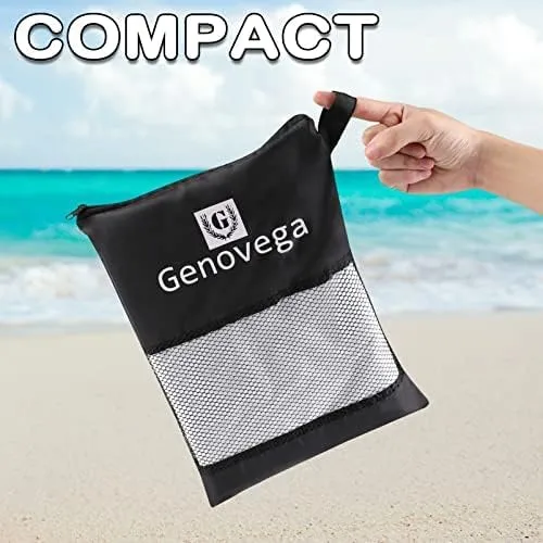 Genovega Oversized Monogrammed Microfiber Beach Towels Sandproof Compact for Men Women