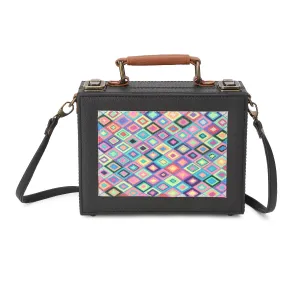 Geometric Hand-Painted Crossbody Sling Bag for women