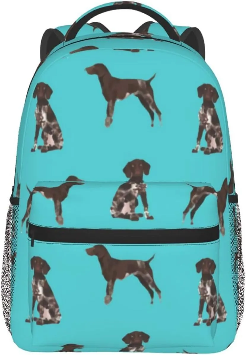 German Shorthaired Pointer Dog Pets Dog Backpack Laptop Backpack Sports Travel Shoulder bag Light casual backpack