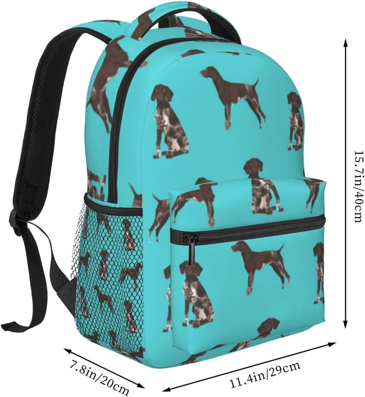 German Shorthaired Pointer Dog Pets Dog Backpack Laptop Backpack Sports Travel Shoulder bag Light casual backpack