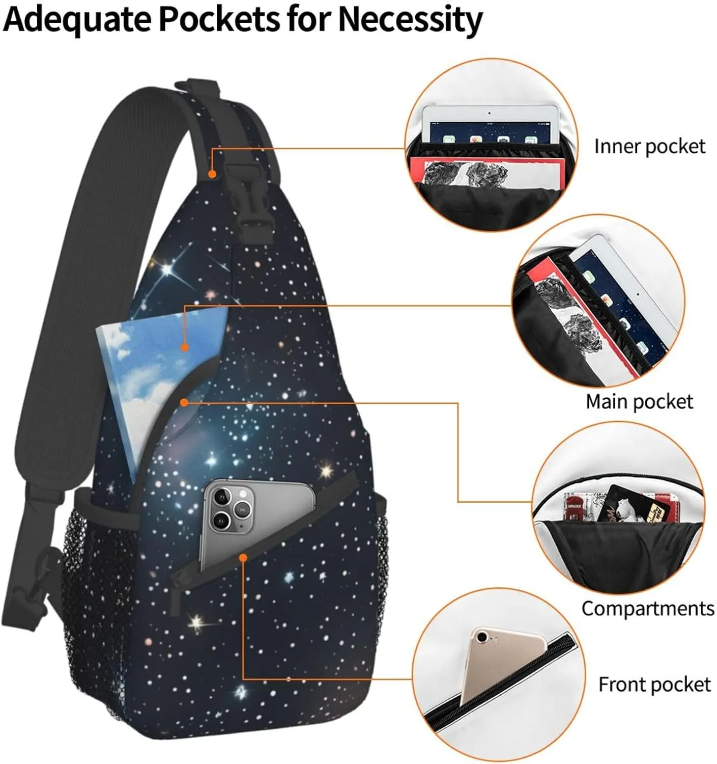 GeRRiT Purple Rose And Skull Print Small Backpack Sling Bag For Women Men, Chest Bag Daypack Crossbody For Travel Sport