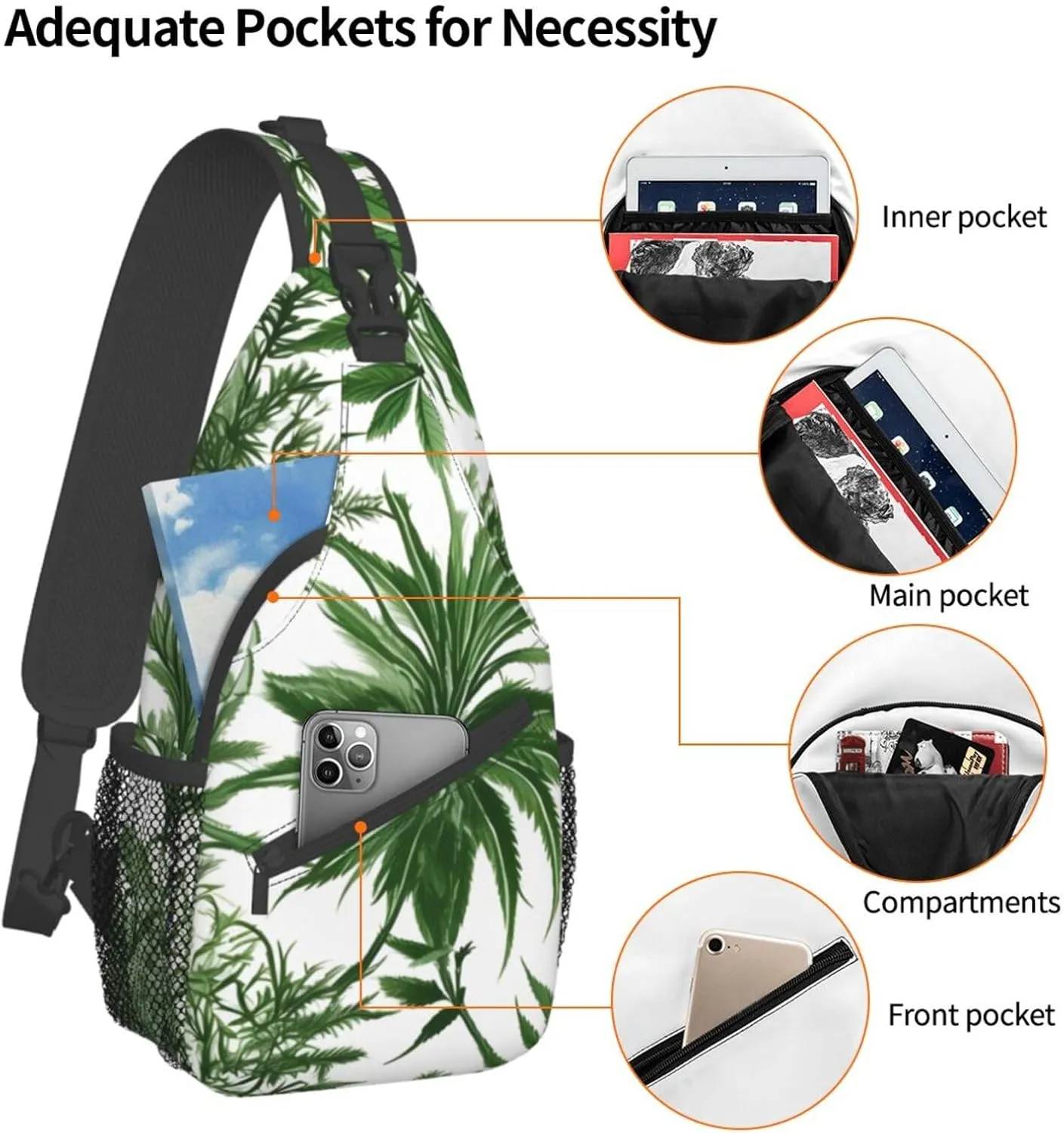 GeRRiT Purple Rose And Skull Print Small Backpack Sling Bag For Women Men, Chest Bag Daypack Crossbody For Travel Sport