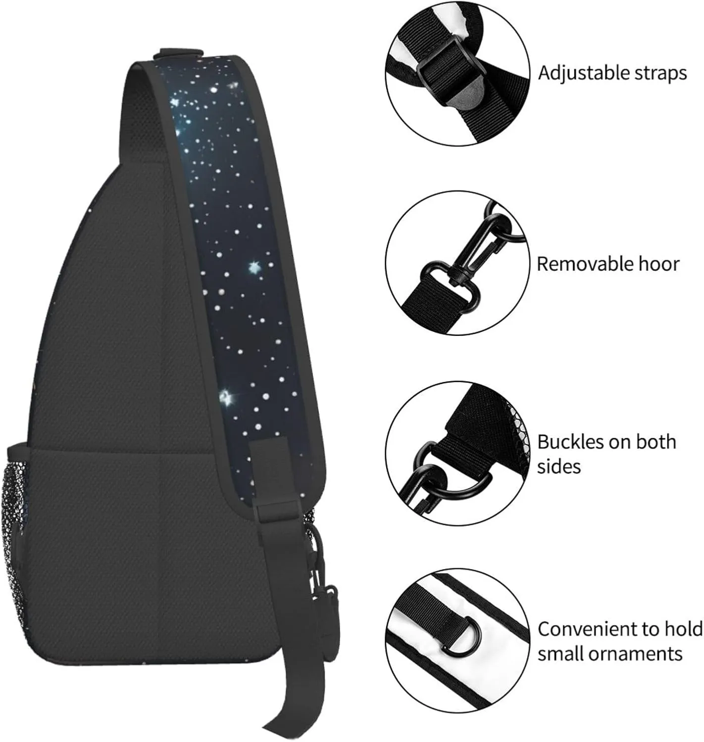 GeRRiT Purple Rose And Skull Print Small Backpack Sling Bag For Women Men, Chest Bag Daypack Crossbody For Travel Sport