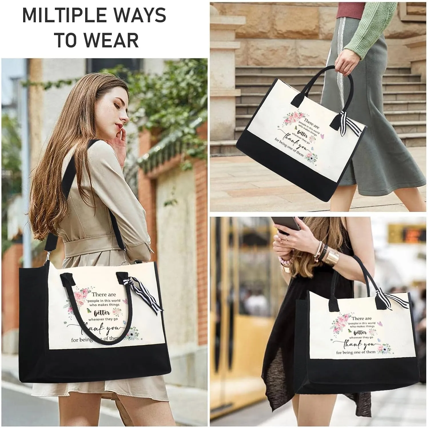 Gifts for Women, Her, Mom, Wife, Sisters, Best Friends - Canvas Tote Bag, Funny Handbag, Birthday Christmas Gifts