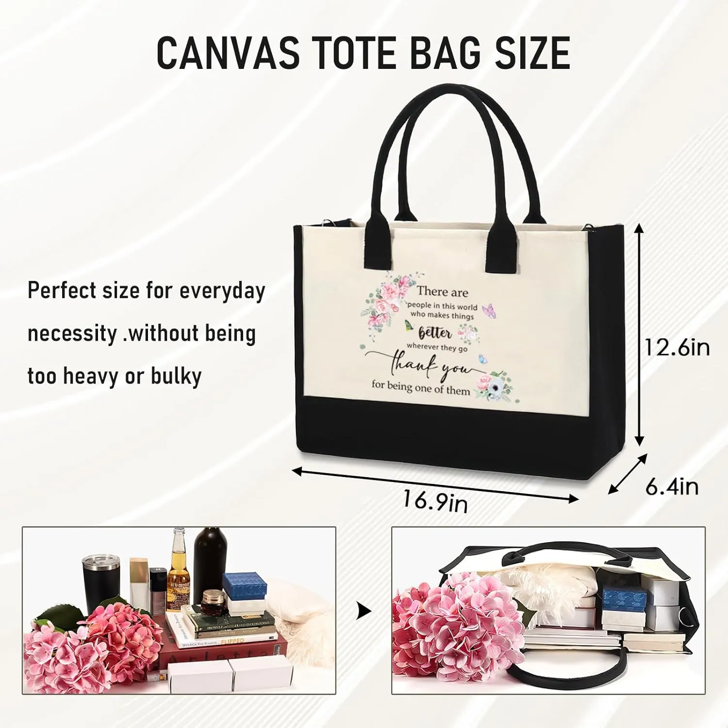 Gifts for Women, Her, Mom, Wife, Sisters, Best Friends - Canvas Tote Bag, Funny Handbag, Birthday Christmas Gifts