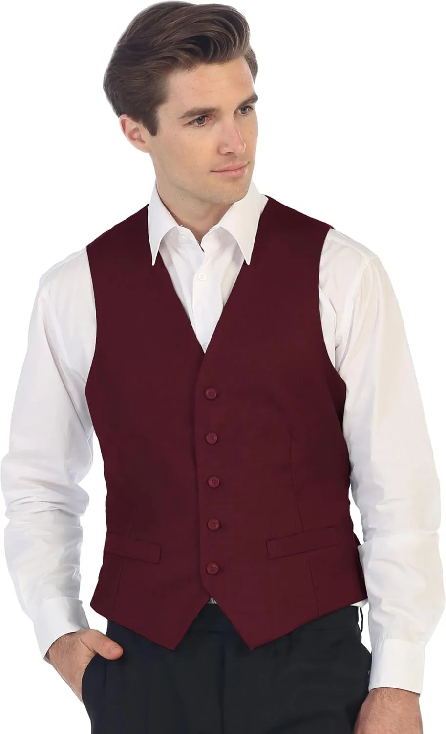 Gioberti Men's Formal Suit Vest Fit for Business or Casual Dress