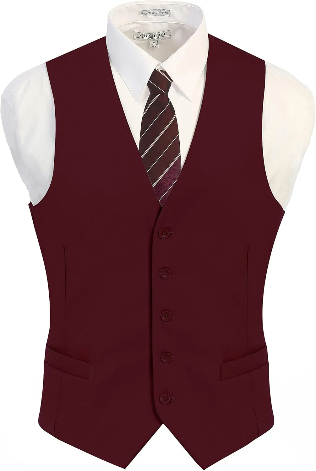 Gioberti Men's Formal Suit Vest Fit for Business or Casual Dress