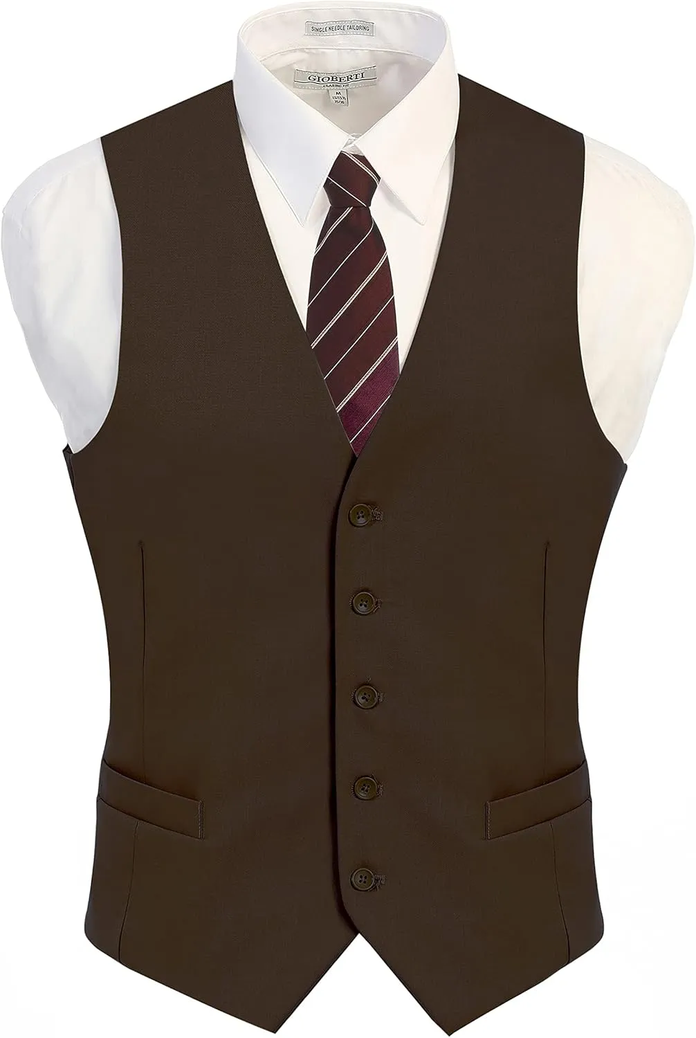 Gioberti Men's Formal Suit Vest Fit for Business or Casual Dress