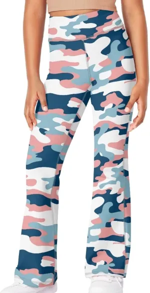 Girls' Flare Leggings Flare Yoga Pants High Waist Bootcut Bell Bottom Leggings for Kids Dance Workout Casual Pant