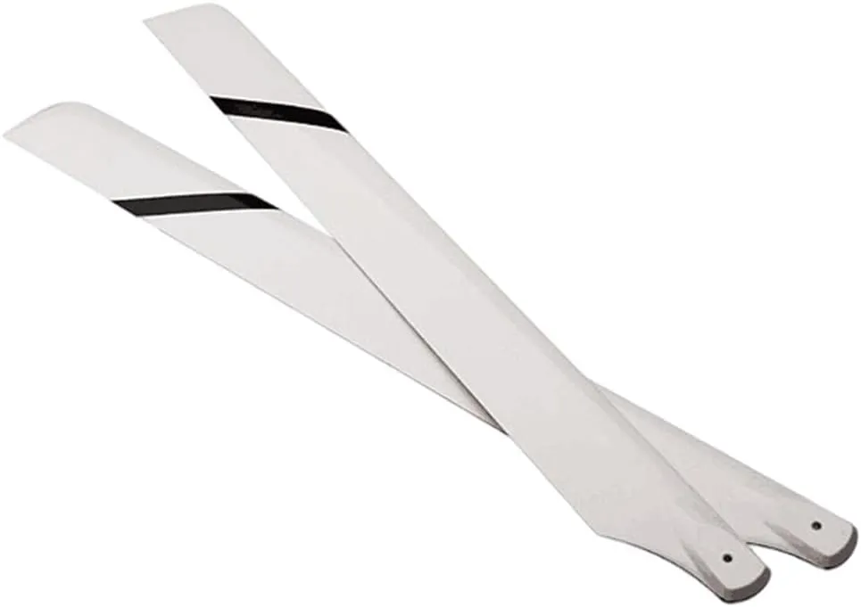 Glass Fiber Main Rotor Blades 430mm Strong for Trex Helicopter Replacement,White,Full Length 443mm