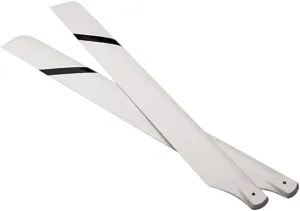 Glass Fiber Main Rotor Blades 430mm Strong for Trex Helicopter Replacement,White,Full Length 443mm