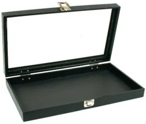 Glass Top Jewelry Pocket Watch Display Travel Case Box