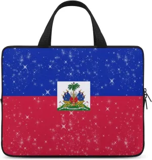 Glittering Stars Haiti Laptop Bag Laptop Case Computer Messenger Bag with Adjustable Shoulder Strap