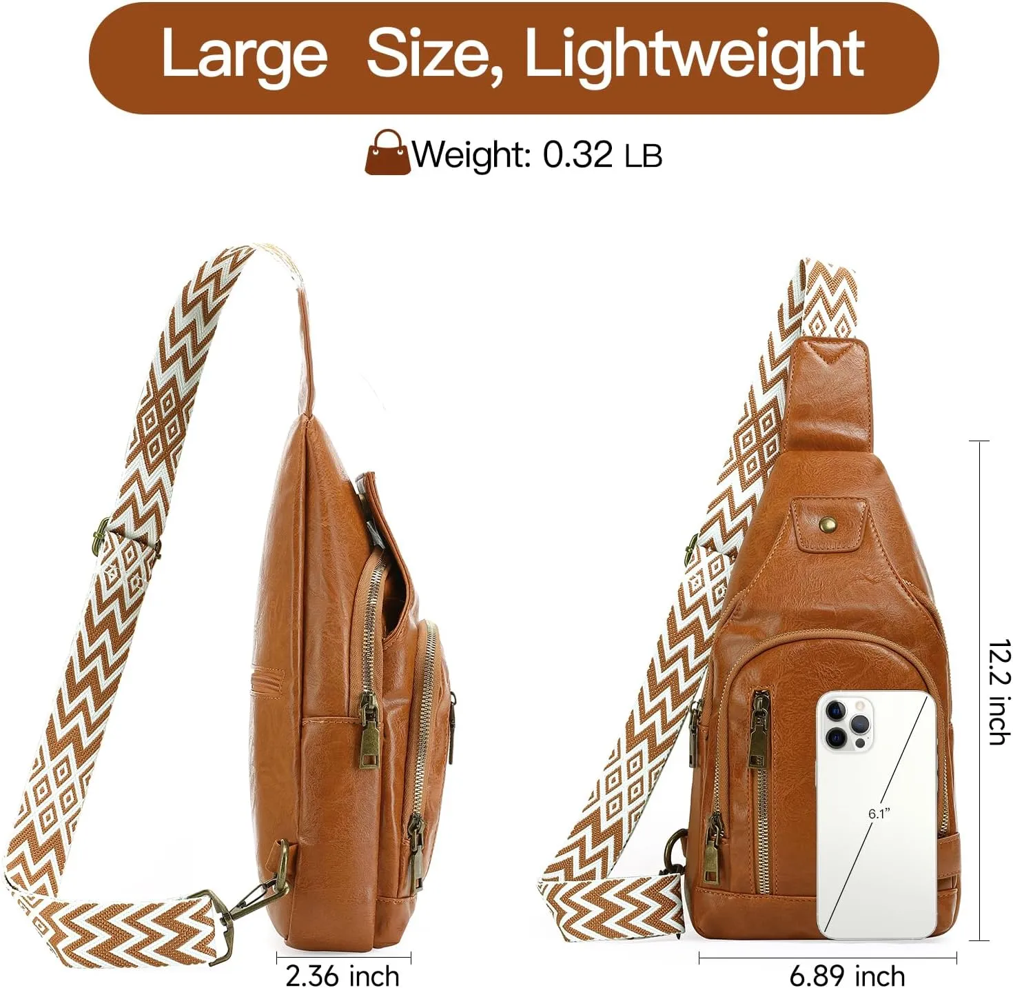 GOIACII Shoulder Bag Women Leather Sling Crossbody Bag